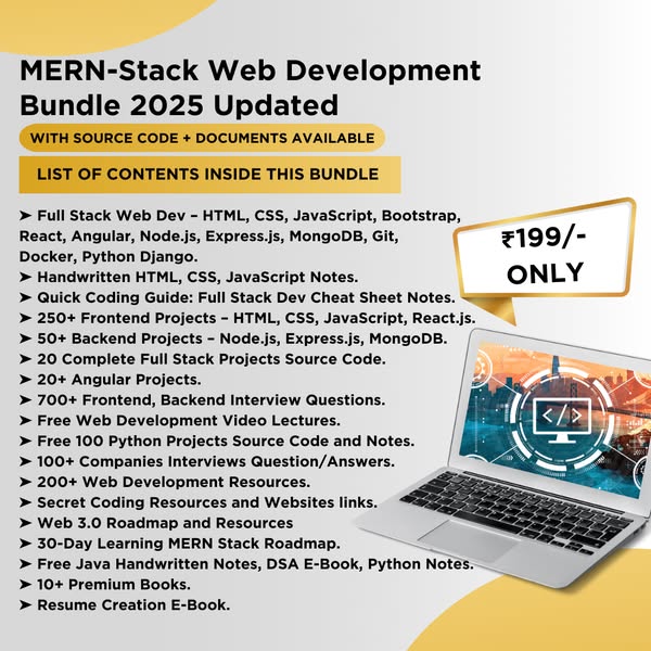 MERN - Stack Web Development Bundle 2025 Updated: From Zero to Hero Bundle - Dev's Store